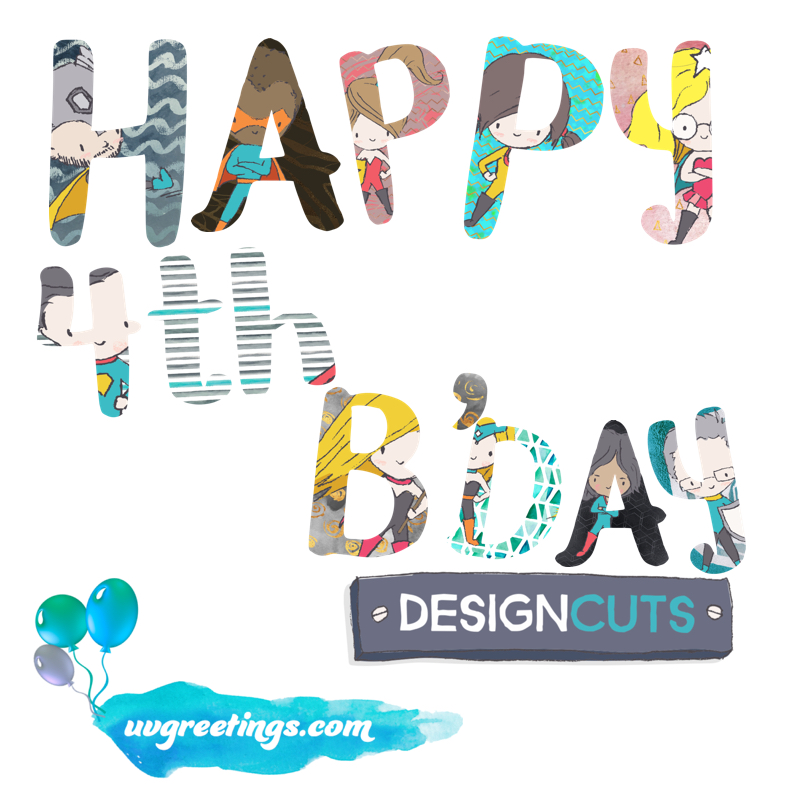 DesignCuts 4th Bday Card DesignCuts 4th Bday Card