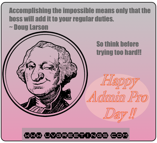 Funny Quote for Administrative Professionals® Day Wishes Don't Try